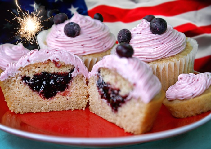Blueberry Raspberry Cupcakes