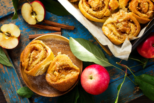 Apple Rolls with Golden Apple Syrup