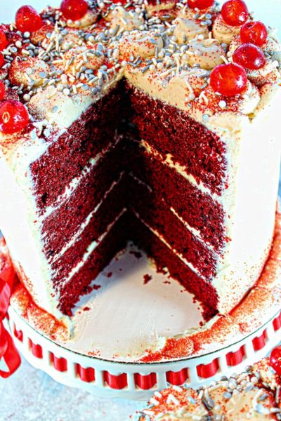 Big Texas Red Velvet Cake with Cream Cheese Frosting
